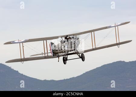 Bristol F.2 Fighter (replica) due posti di caccia biplano britannico e velivolo da ricognizione della prima guerra mondiale. Foto Stock