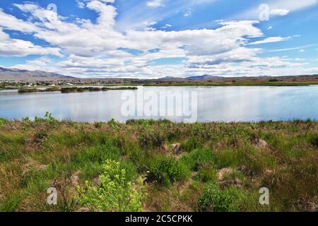 Laguna Nimez Reserva a El Calafate, Patagonia, Argentina Foto Stock