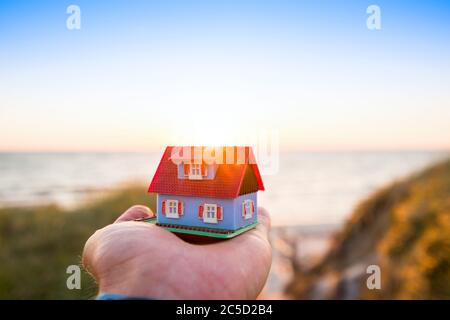 Traum vom Eigenheim am Meer Foto Stock