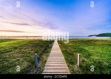 Spiaggia sul Mar Baltico in Germania Foto Stock