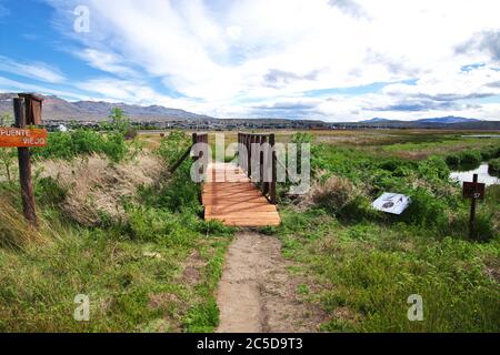 Laguna Nimez Reserva a El Calafate, Patagonia, Argentina Foto Stock