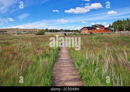 Laguna Nimez Reserva a El Calafate, Patagonia, Argentina Foto Stock