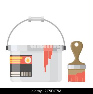 Vernice con pennello Illustrazione Vettoriale