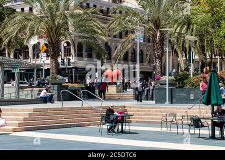 Vista dei cuori di San Francisco, in Union Square Foto Stock