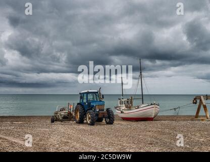 Taglio costiero sulla spiaggia di Lild Strand in Thy, Danimarca Foto Stock