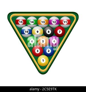 Palline da biliardo complete Illustrazione Vettoriale