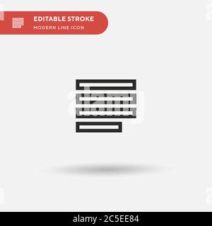 Icona vettore semplice allineamento a sinistra. Modello di disegno simbolo illustrazione per elemento UI mobile Web. Pittogramma moderno a colori perfetto su tratto modificabile. Icone di allineamento a sinistra per il progetto aziendale Illustrazione Vettoriale