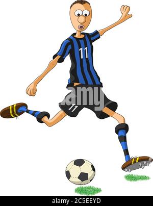 Giocatore di calcio Inter Milan Illustrazione Vettoriale