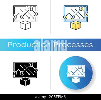 Icona analisi costi Illustrazione Vettoriale