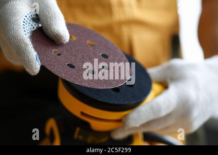 Suola di ricambio per levigatrici con bracci di chiusura Foto Stock