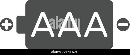 Icona della batteria alimentatore elettrico simbolo caricatore isolato tecnologia vettore Illustrazione Illustrazione Vettoriale