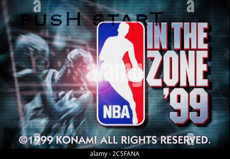 NBA nella zona '99 - Sony PlayStation 1 PSX - solo per uso editoriale Foto Stock