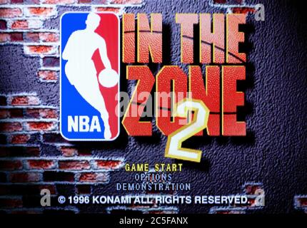 NBA nella zona 2 - Sony PlayStation 1 PSX - solo per uso editoriale Foto Stock