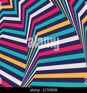 Sfondo astratto - linee colorate pazzi. Illustrazione vettoriale. Illustrazione Vettoriale