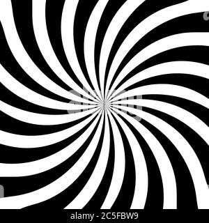 Bianco e nero twirl sfondo illustrazione disegno swirl spirale vortex vettore Illustrazione Vettoriale
