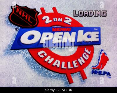 Sfida NHL Open Ice 2 on 2 - Sony PlayStation 1 PSX - solo per uso editoriale Foto Stock