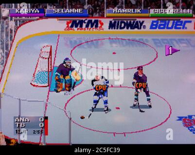 Sfida NHL Open Ice 2 on 2 - Sony PlayStation 1 PSX - solo per uso editoriale Foto Stock