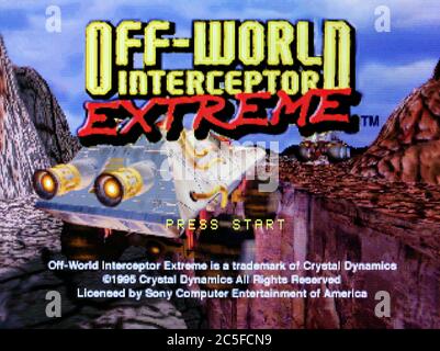 OFF-World Interceptor Extreme - Sony PlayStation 1 PSX - solo per uso editoriale Foto Stock