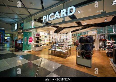 MONACO, GERMANIA - CIRCA GENNAIO 2020: Picard storefront all'aeroporto di Monaco. Foto Stock