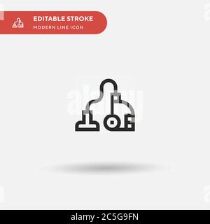 Icona vettore semplice dell'aspirapolvere. Modello di disegno simbolo illustrazione per elemento UI mobile Web. Pittogramma moderno a colori perfetto su tratto modificabile. Icone dell'aspirapolvere per il tuo progetto aziendale Illustrazione Vettoriale