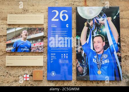 Londra, Regno Unito. Il muro di Shed. John Terry. Chelsea Football Club. Stadio Stamford Bridge a Fulham. Credito: Waldemar Sikora Foto Stock