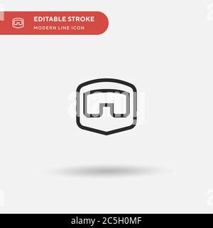 Icona vettoriale semplice della barba. Modello di disegno simbolo illustrazione per elemento UI mobile Web. Pittogramma moderno a colori perfetto su tratto modificabile. Icone della barba per il vostro progetto aziendale Illustrazione Vettoriale