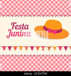 Festa Junina illustrazione - tradizionale Brasile giugno festa festa festa festa festa festa - metà estate vacanza. Illustrazione vettoriale. Illustrazione Vettoriale