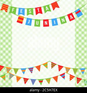 Festa Junina illustrazione - tradizionale Brasile giugno festa festa festa festa festa festa - metà estate vacanza. Illustrazione vettoriale. Illustrazione Vettoriale