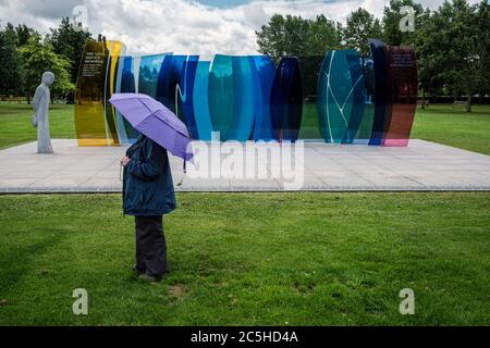 Il Naval Service Memorial, National Memorial Arboretum, Staffordshire Foto Stock