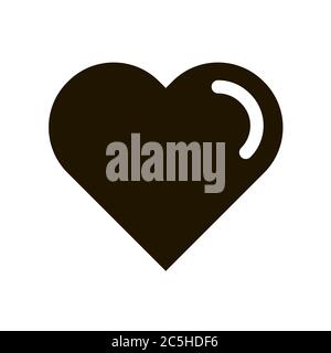 Icona di amore del cuore in stile piatto alla moda isolato. EPS 10. Illustrazione Vettoriale