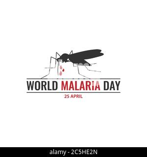 Immagine vettoriale di sfondo del giorno della malaria del mondo. Immagine vettoriale in stile del concetto del giorno della malaria del mondo Illustrazione Vettoriale