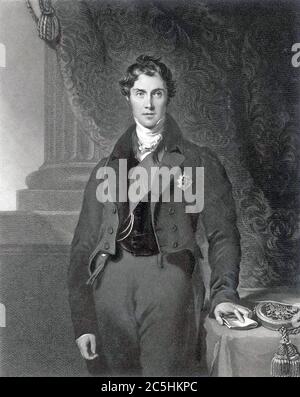 GEORGE HAMILTON-GORDON, IV conte di Aberdeen (1784-1860) uomo di stato scozzese e specialista in affari esteri, qui circa 1830. Foto Stock
