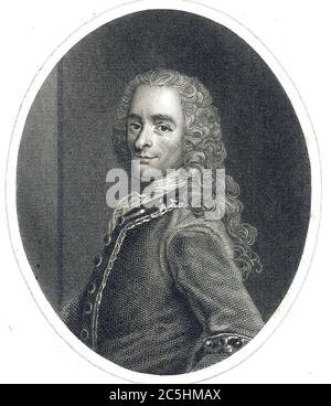 VOLTAIRE (1694-1778) filosofo, storico, poeta, Foto Stock