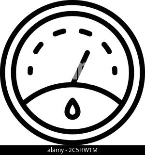 Icona indicatore olio per auto, stile profilo Illustrazione Vettoriale