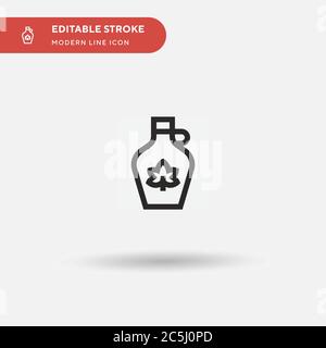 Icona vettore semplice sciroppo d'acero. Modello di disegno simbolo illustrazione per elemento UI mobile Web. Pittogramma moderno a colori perfetto su tratto modificabile. Icone sciroppo d'acero per il vostro progetto di affari Illustrazione Vettoriale