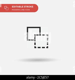 Meno icona vettore semplice. Modello di disegno simbolo illustrazione per elemento UI mobile Web. Pittogramma moderno a colori perfetto su tratto modificabile. Meno icone per il vostro progetto di affari Illustrazione Vettoriale