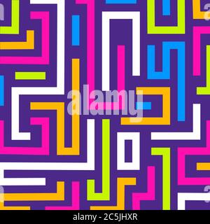 Sfondo labirinto colorato. Formato vettoriale Illustrazione Vettoriale