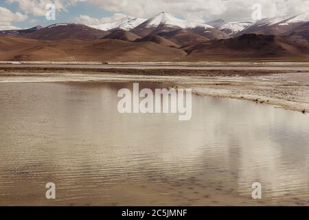 Tso Kar lago in Ladakh, India Foto Stock