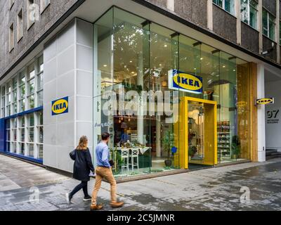 IKEA Mini Store - City Centre Ikea - Ikea Central London Ikea Tottenham Court Road - il negozio di progettazione e pianificazione IKEA nel centro di Londra UK Foto Stock