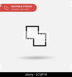 Icona Unisci vettore semplice. Modello di disegno simbolo illustrazione per elemento UI mobile Web. Pittogramma moderno a colori perfetto su tratto modificabile. Unire le icone per il vostro progetto aziendale Illustrazione Vettoriale
