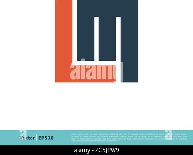 L M disegno grafico modello logo vettoriale icona lettera. EPS vettoriale 10. Illustrazione Vettoriale