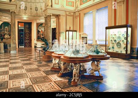 La Sala di Raffaello nel museo dell'Hermitage di Stato, San Pietroburgo, Russia. Foto Stock