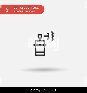 Insetticida semplice vettore icona. Modello di disegno simbolo illustrazione per elemento UI mobile Web. Pittogramma moderno a colori perfetto su tratto modificabile. Icone insetticida per il vostro progetto di affari Illustrazione Vettoriale