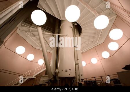 Interno, telescopio solare (1969), Osservatorio solare Nazionale, picco di Sacramento, Sunspot, New Mexico USA Foto Stock