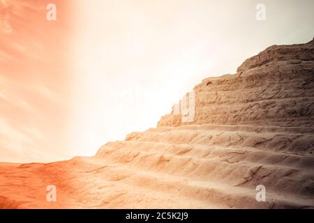 Bellissimo paesaggio di una meraviglia naturale - Scala dei Turchi in Sicilia Foto Stock