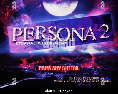 Persona 2 - Sony PlayStation 1 PSX - solo per uso editoriale Foto Stock
