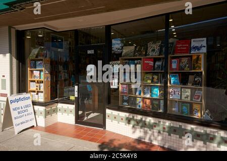 Pulpfiction nuovo e usato libreria su Commercial Drive in Little Italy, Vancouver, BC, Canada Foto Stock