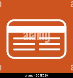 Icona della carta di credito isolata su sfondo viola. Illustrazione vettoriale. Illustrazione Vettoriale