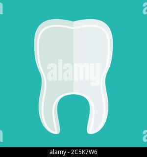 Simbolo/simbolo del vettore piatto dentista icona denti. Illustrazione vettoriale. Illustrazione Vettoriale