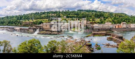 Immagine acquisita dall'alto della strada. Oregon City, O. Foto Stock